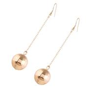 Healeved 1 Paire Boucles d'oreilles boule boucles d'oreilles créatives longues à pendentif boule alliage (fer) Golden