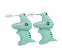 Healeved 1 Paire Boucles d'oreilles de goujon dinosaure filles pour boucles d'oreilles déclaration branché boucle d'oreille accessoires d'oreille pâte polymère Vert