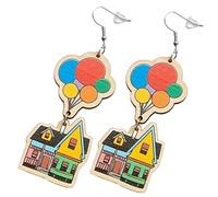 Healeved 1 Paire Boucles D'oreilles En Bois Boucles D'oreilles Abstraites Boucles D'oreilles Esthétiques Boucles D'oreilles Amusantes Boucles D'oreilles Pendantes Boucles D'oreilles Ballon
