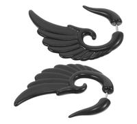 Healeved 1 Paire boucles d'oreilles pour hommes bijoux de jauge de bouge conique boucles d'oreilles de déclaration pour les femmes bijoux de coniques Acrylique Black