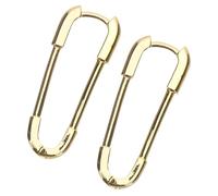 Healeved 1 Paire Boucles Oreilles à Épingles de Sécurité Dorées pour Femmes Créoles Pendantes Élégantes Forme de Trombone Légères et Raffinées Parfaites pour Toutes Occasions