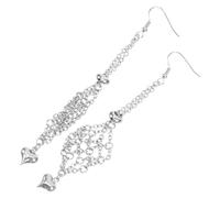 Healeved 1 Paire Boucles Oreilles Améthyste Support Cage Interchangeable pour Accessoire Élégant pour Femme