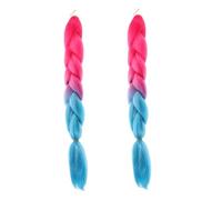 Healeved 1 Paire Corde à Cheveux Colorée Élégant Faux Fournir Tresser Porter Polyvalent Synthétique Outil Les Jours Long Extension Pente Spécial Géant À La Mode Fil Haute Température
