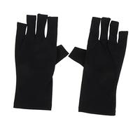 Healeved 1 Paire Ongles Ongles En Gel Uv De Conduite Sans Doigts De Manucure Uv En Gel Pour Les Ongles Protection Uv Protecteur à Ongles Polyester Black