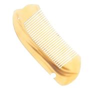 Healeved 1 Pc peigne en corne de poisson tisser des peignes à cheveux peigne lisseur barbe peigne démêlant portable curls peigne de massage pour la maison peigne portatif croissant Yellow