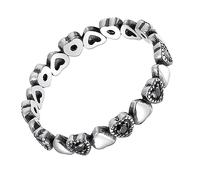 Healeved 1 Pièce Bague en sterling rétro ton rose décor de doigt de femmes bijoux de doigt en zircon Bague Zircone décoration de doigt bijoux femme bagues en zircon 925 Noir