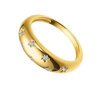 Healeved 1 Pièce bague étoile zircone sterling Annulaire anneaux anneaux bijoux anneaux femmes bague décorative anneau de décor d'articulation bague à la mode Bague exquise cuivre Doré