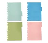 Healeved 10 Ensembles Intercalaires de Classeur en Pp Rouge pour Carnet de Notes, Séparateurs de Page Pratiques pour Organiser et Retrouver Rapidement les Contenus Scolaires et Bureau