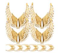 Healeved 10 Paires de Breloques Pendentifs Ailes D'ange en Métal Doré, Petites Décorations Creuses, Apprêts Bijoux DIY pour Bracelets, Boucles D'oreilles et Colliers, Loisirs Créatifs, 2