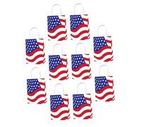 Healeved 10 Paquet en Papier aux Couleurs du Drapeau Américain Format 10 Pièces Motifs Rouge Blanc et Bleu Réutilisables et Confortables 4 Juillet et Fêtes Patriotiques