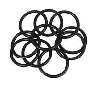 Healeved 10 Pièces Anneau en Caoutchouc Noir pour Bol Chantant, Coussinet Circulaire en Epdm Solide, Usage Polyvalent pour Instruments de Musique