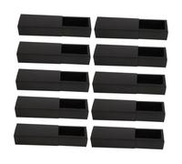 Healeved 10 Pièces Boîte De Rouge à Lèvres De Boîtes De Brillant à Lèvres Étui De Collection De Pièces Bouteille De Rouge à Lèvres Collecte De Pièces Cale Black Papier Kraft