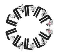 Healeved 10 Pièces Bouton Amovible pour Pantalon et Jean, Serrage-ceinture Réglable en Pp Noir, Opération Rapide et Simple pour Ajuster la Taille Instantanément, pour Usage Quotidien