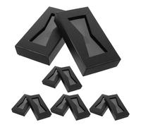 Healeved 10 Pièces Coffret Présent Noir pour Noeud et Cravate, Boîte en Papier et Plastique avec Protection Contre la Poussière, Design Élégant et Raffiné pour Offrir
