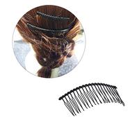 Healeved 10 Pièces coiffe de peigne de dame hair charms hair toppers accessoires de cheveux de mariage épingle à cheveux française peigne en fil de fer simple coiffure peigne femme Black