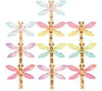 Healeved 10 Pièces de Breloques en Résine Dragonfly Légères et Délicates pour Bricolage, Décor Miniature de Jardin, Accessoires Fiables pour Loisirs Créatifs Couleur Aléatoire
