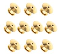 Healeved 10 Pièces D'épingles de Sûreté en Métal Doré Verrouillage Plat, Fixation Sécurisée Facile pour Badges et Pins, pour L'école Bureau