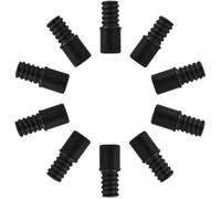 Healeved 10 Pièces Embout Fileté pour Rallonge de Balai en Abs Noir, Installation Rapide et Facile, Adapté pour Mm, Accessoire pour Manche à Plumeau
