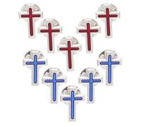 Healeved 10 Pièces Épinglette Catholique, Insigne Chrétien Croix, Alliage de Zinc, Résistant Décoloration, Bords Lisses, pour Hommes et Femmes, Première Communion, Présent Invité Communion