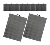 Healeved 10 Pièces Feuille de Canevas en Plastique Noir, Grille à Broder | Point Précis, Surface Lisse sans Bavure, Réduit les Accrochages, pour Décoration Murale et Atelier