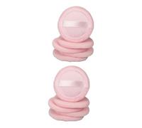 Healeved 10 Pièces Houppette Ronde Douce Houppette Triangulaire Éponge à Poudre Fixante Mélanger Les Éponges Pour Le Maquillage Bouffées De Maquillage Houppette Pressée Rose