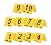 Healeved 10 Pièces Kit de Scène de Crime 10 Marqueurs Jaunes en Plastique, Étiquettes Numérotées pour Identification des Preuves, pour Enquêtes Professionnelles et Jeux de Fête