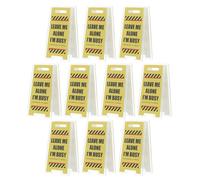 Healeved 10 Pièces Lot de 10 Pinces Porte-mémo Double Face en Acrylique Transparent Panneaux de Bureau Humoristiques « Laissez-moi Tranquille » Accessoires de Bureau pour Organisation et