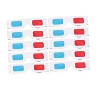 Healeved 10 pièces Lot de Lunettes Carton Rouge Bleu pour Films à Domicile Portable Léger pour Cinéma Jeux Dvd Famille