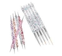 Healeved 10 Pièces Nail Art Dotting Pen Set Double-ended Brushes For Precise Manicure Embossing And Drawing Tools Portable