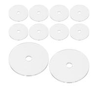 Healeved 10 Pièces Porte-clés Décoration Polyvalente et Légère Mini Disque Vinyle Transparent Design Musique Rétro pour Paquet ou Bureau, pour Collectionneurs et Fans de Musique
