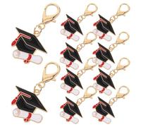 Healeved 10 Pièces Porte-clés Forme de Chapeau de Docteur pour Saison de Remise des Diplômes Accessoire Décoratif Élégant Léger