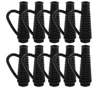 Healeved 10 Pièces Protège-cordon pour Queue de Sèche-cheveux Noir en Plastique Protection Électrique et Câble, pour Salons de Beauté et Professionnels Réparation