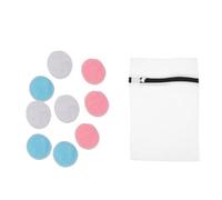 Healeved 10 pièces Reusable Double Layer Bamboo Fiber Makeup Remover Pads With Mesh Bag For Women Soft Cosmetic Cleansing Discs For All Skin Types