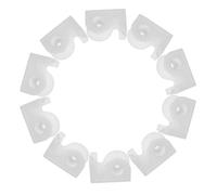 Healeved 10 Pièces Siège De Coupe De Ruban De Greffage Dissolvant Pince à Coups Réutilisable Le Fard à Paupières Micro Écouvillons Faux Bande Trousse Kit De Cils Fouetter Blanche Plastique