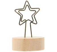 Healeved 10 Pièces Support à Pinces à Mémo en Bois et Fer, Porte-photos Créatif et Délicat pour Fixer Cartes et Photos, Décoration de Table Élégante et Fonctionnelle