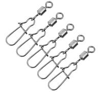 Healeved 100 Connecteurs D’Hameçon Émerillons Pivotants en Alliage Inoxydable Taille 6 Lot de 100 Pièces Accessoire de Pêche Polyvalent pour Rotation Flexible et Fixation Rapide