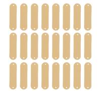 Healeved 100 Étiquettes en Cuir Vierges Jaune 45X12Mm à Deux Trous pour Vêtements et Chapeaux Décoration DIY Résistante pour Jeans Paquet Couture et Loisirs Créatifs