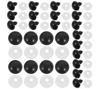 Healeved 100 Paires Yeux de Sécurité en Plastique 12 MM avec Rondelles pour Loisirs Créatifs Poupées Amigurumis et Peluches DIY Accessoires pour Yeux D’Animaux au Crochet Kit Complet