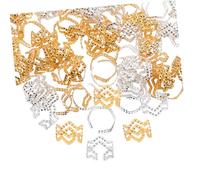 Healeved 100 pièces Accessoires pour Dreadlocks Perles et Bijoux pour Tresses Dorées et Argentées Décorations pour Cheveux Extensions et Festives