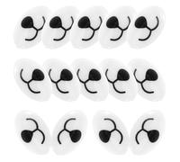 Healeved 100 Pièces Bouche de Sécurité en Tissu 16X25Mm pour Poupée Peluche DIY Ornement Nez Plat Ovale Fournitures pour Fabrication et Accessoires Peluches Artisanales