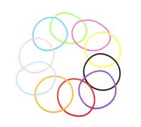 Healeved 100 Pièces Bracelet en silicone coloré faire la fête scène délicat bandes Bracelets pour femmes dirigé filles bracelets de poignet bracelets en bracele pour femmes Gel de silice