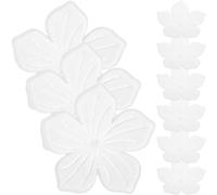 Healeved 100 Pièces Breloques Bijoux en Acrylique Blanc Forme Fleur Décoratives pour Bracelet et Chaîne Sweat, Accessoires Simples et Créatifs pour Création de Bijoux DIY