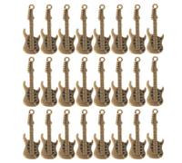 Healeved 100 Pièces Charmes de Guitare de Simulation Mini Décorations Rétro en