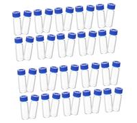 Healeved 100 pièces Flacons Verre avec Couvercles Perforés Petits Flacons Déchantillonnage Transparents pour Conteneurs Stables pour Laboratoire et Recherche