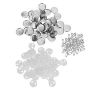 Healeved 100ensembles Badges Vierges à Décorer Soi-même Pour Créations Insignes Personnalisables Et Insigne Inachevé