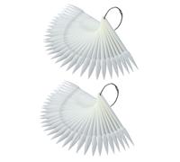 Healeved 100pièces Échantillons De Vernis à Forme De Fan Pratique Et Affichage Pour Nail Art Sticks De Couleurs Beige Pour Formation Et Créativité