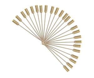 Healeved 100pièces Epingle de Broche Acier Inoxydable avec Embout Fermoir de Broche et Épingle de Fixation pour Creation de Bijoux de Costume pour Homme et Épingles Foulard pour Femme