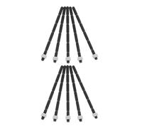 Healeved 10pcs Accessoires Toilettes Wc Bouton Poussoir Tige Longue en Plastique Noir pour Remplacement Facile et Solide du Mécanisme de Chasse D'eau Réservoir de Toilette