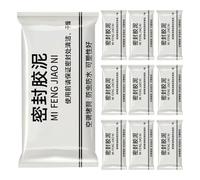 Healeved 10pcs Argile de Scellement Imperméable pour Réparation Murale, Mastic Blanc Étanche Emballage Pratique, pour Colmatage Rapide des Trous et Joints