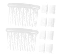 Healeved 10pièces Peignes à Chignon Torsadés Transparent Accessoires De Mariage Et Coiffure Peignes Décoratifs Pour Cheveux Fins Et Chignons Élégants